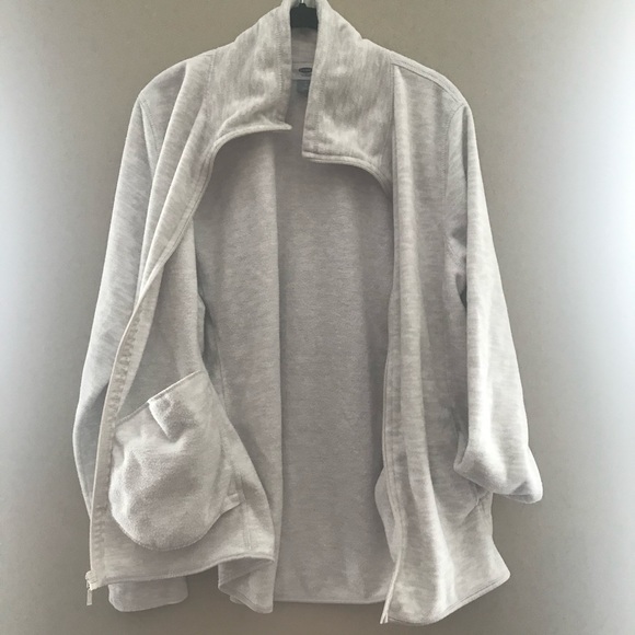 Oatmeal Fleece Zip Sweater - Picture 4 of 7